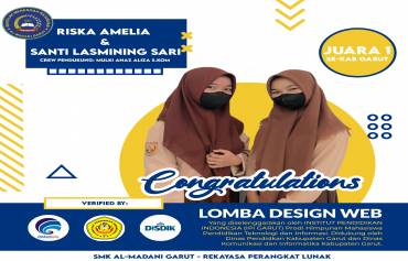 SMK AL-MADANI BERHASIL MENDAPAT JUARA 1 LOMBA DESIGN WEB SE-KABUPATEN GARUT